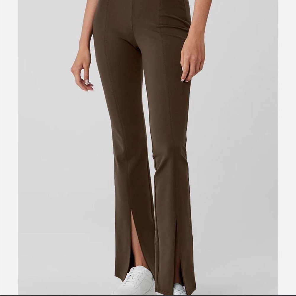 ALO Yoga Brown high waisted Flare leggings